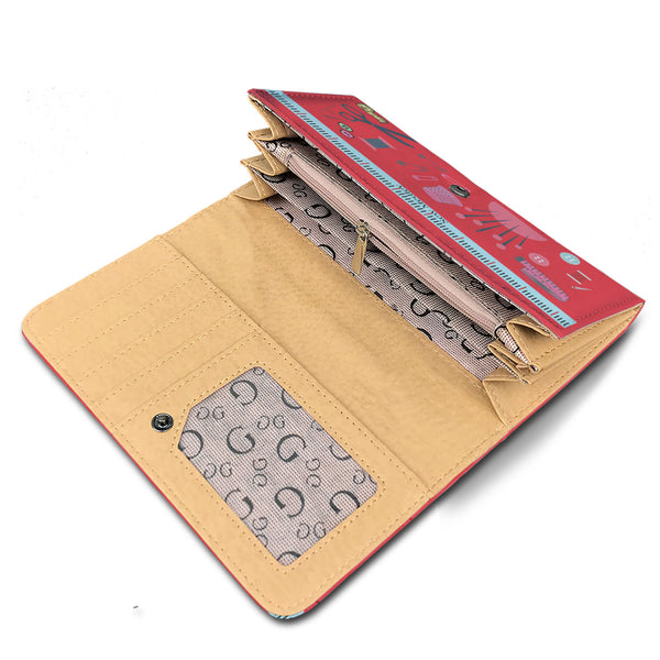 Sew Medley Women's Wallet  (Red)