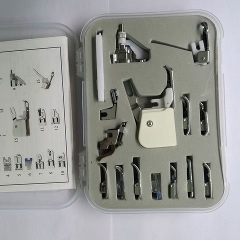 Universal 15PCS Sewing Machines Presser Foot Kit Set for Brother Janome Singer & Other Multi-functional Sewing Machine