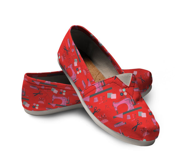 Sew Medley Women's Casual Shoes (Red)